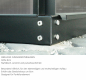 Preview: SET Vitavia Gewächshaus Meridian 2 6700 BxT 257x258 4mm HKP schwarz + Fundament